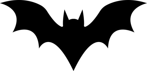 Halloween Bat Silhouette | High Resolution Monochrome Isolated on Transparent Background