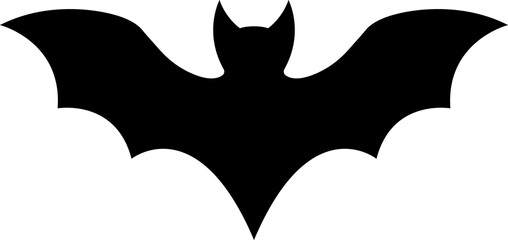 Halloween Bat Silhouette | High Resolution Monochrome Isolated on Transparent Background