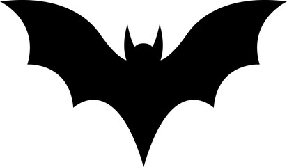 Halloween Bat Silhouette | High Resolution Monochrome Isolated on Transparent Background
