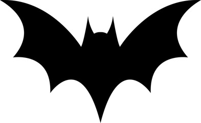 Halloween Bat Silhouette | High Resolution Monochrome Isolated on Transparent Background