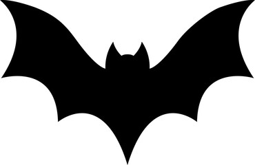 Halloween Bat Silhouette | High Resolution Monochrome Isolated on Transparent Background