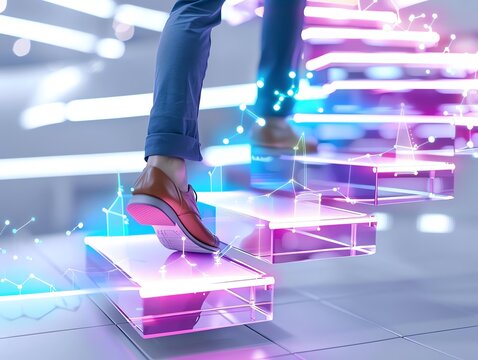 Customer Onboarding Process  A stepbystep onboarding process with light effects