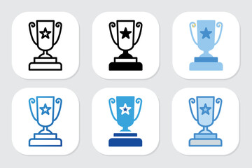 trophy icons with various design styles