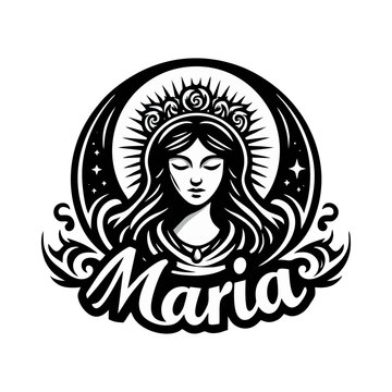 recommend clip art: Maria logo icon design illustration