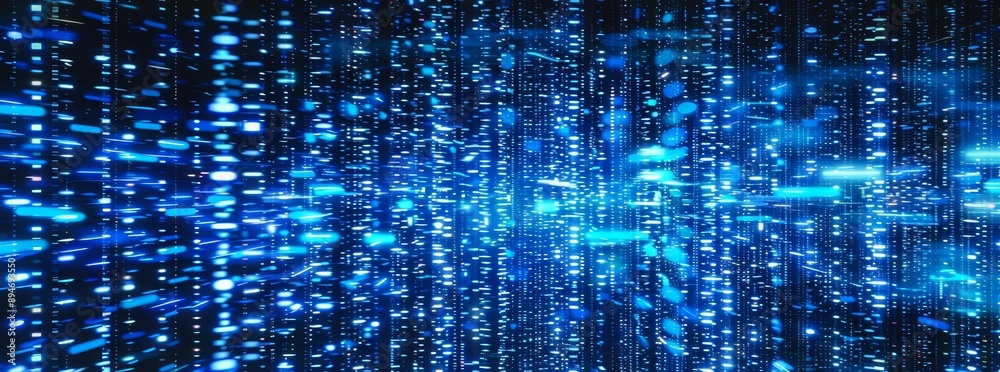 Poster abstract black background with binary code. hackers, darknet, virtual reality, and science fiction c