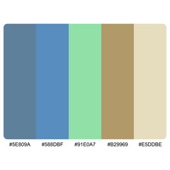 Vector illustration with palette. Color matching palette. Fashion Trend Color guide palette. RGB HEX color guide Swatch Catalog Collection. Suitable for Branding. An example of a color palette vector.