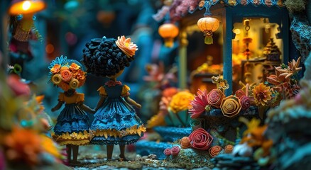 Fototapeta premium A paper quiling scene of hot air in the ballon UHD wallpaper