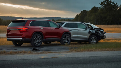 Fototapeta premium SUV Car Crash