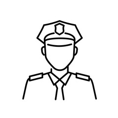 Policeman icon. Police officer icon.