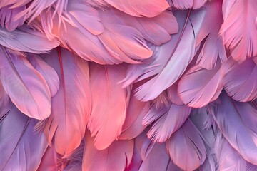 Naklejka premium Plumage in Pink and Purple A Textured Fantasy