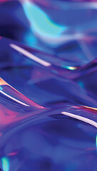 A photorealistic rendering of flexible holographic plates on a light backdrop, showcasing vivid...