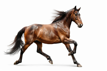 Obraz premium Horse in motion. Isolated on white background. Gallop