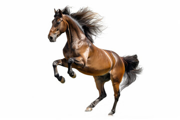 Obraz premium Horse in motion. Isolated on white background. Gallop