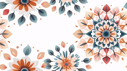 Autumnal Floral Frame: A delicate frame of warm-toned flowers and leaves, perfect for fall-themed designs. 