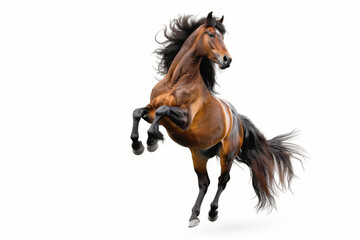 Obraz premium Horse in motion. Isolated on white background. Gallop