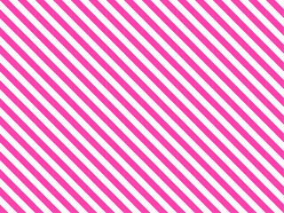 Obraz premium 濃いピンクと白のストライプ（ボーダー）の背景