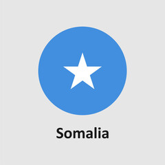 Somalia flag design vector illustration on a white background for graphic and web design.