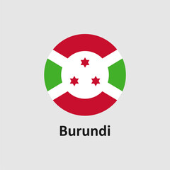 Burundi flag design vector illustration on a gray background for graphic and web design.