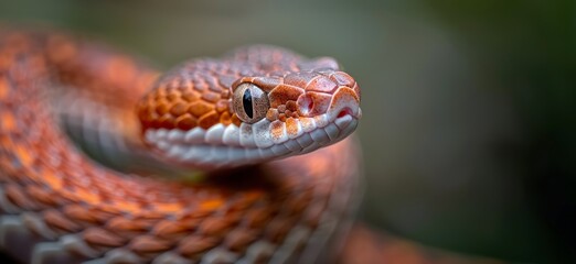Obraz premium Closeup of a Red Snake's Eye