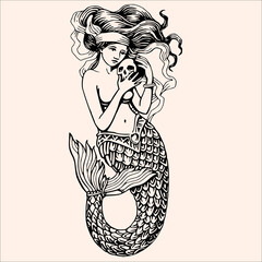 Mermaid Siren tattoo