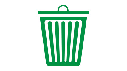simple trash bin sign in vector illustration 