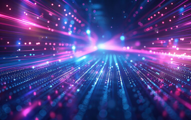 Obraz premium Abstract digital light streaks with vibrant colors and dynamic motion effects, creating a futuristic and energetic visual experience.