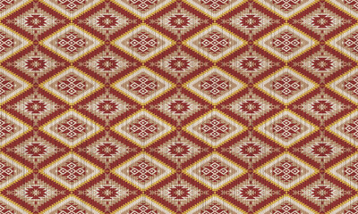 American tribal ethnic native pattern.Traditional Navajo,Aztec,Apache,Southwest and Mexican style fabric pattern.Abstract vector motifs pattern.For fabric,clothing,blanket,carpet,woven,wrap,decoration