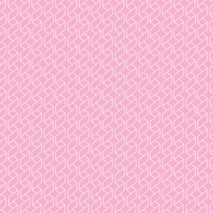 Geometric background. White wall isometric. Seamless pattern. Isolated pink background. Doodle style