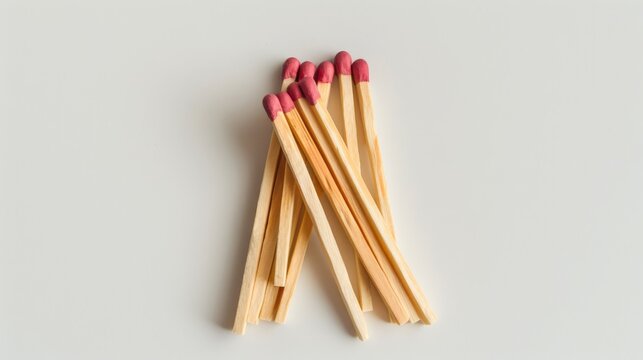 handfull of wooden matches - isolated product photo