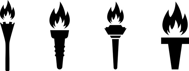 Fire torch icon vector illustration