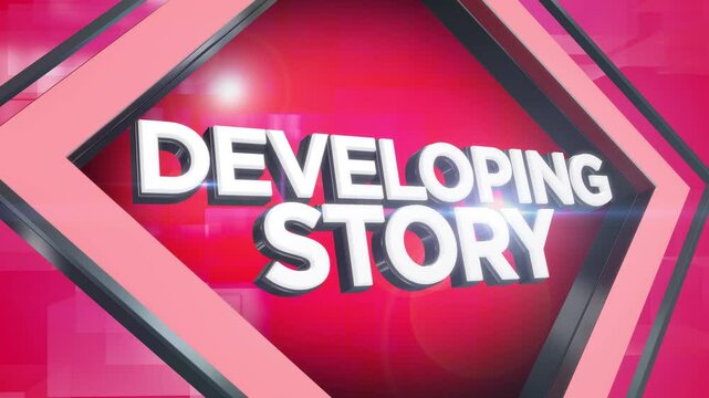 A dynamic green screen modern DEVELOPING STORY background transition element. Blue and red versions included.	