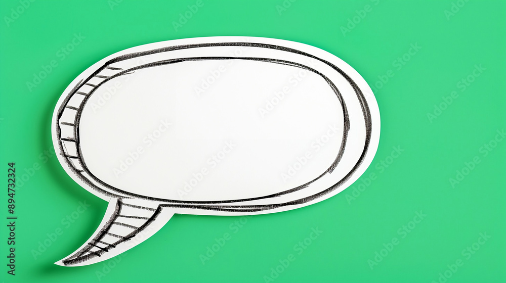 Poster speech bubble outline on a solid background. blank speech bubble for communication and expression. c