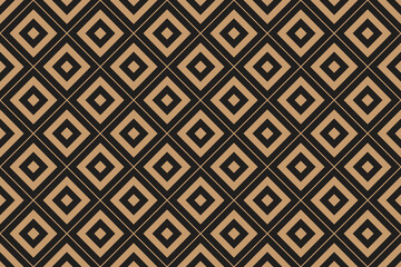 Brown square seamless pattern on dark background. The boxes are arranged in a way that creates a sense of movement and depth.