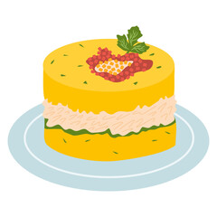 Causa rellena, a typical dish from Peru