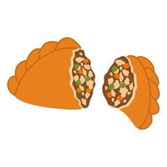 Filipino Beef Empanadas food illustration