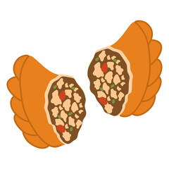 Filipino Chicken Empanadas food illustration