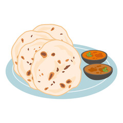 Whole Wheat Laccha Paratha indian bread