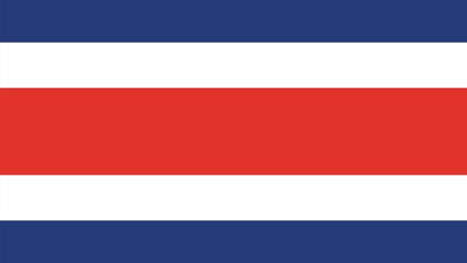 Official vector flag of Costa Rica. Illustration eps10.