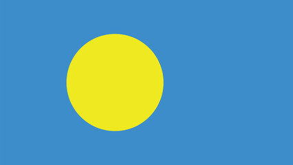 Official vector flag of Palau. Illustration eps10.