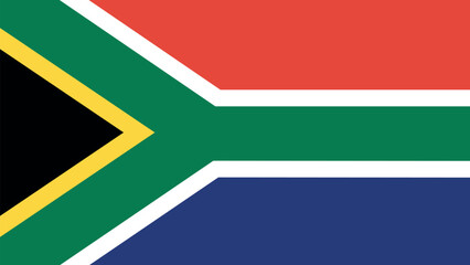 Official vector flag of Republic of South Africa. Illustration eps10.