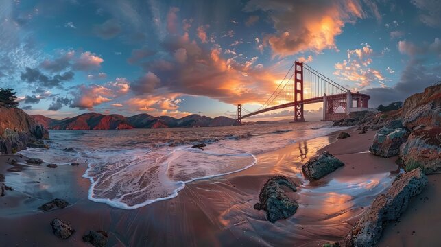 Golden Gate Bridge Sunset