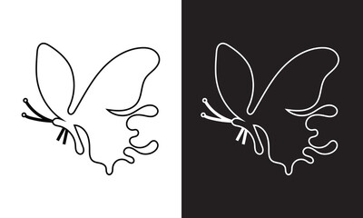 Set of vector butterfly icons . Butterfly silhouettes collection . Exotic flying butterflies logo side view. Vector illustration. EPS 10