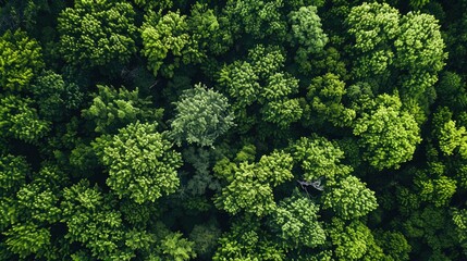 Naklejka premium Vibrant backdrop of green trees