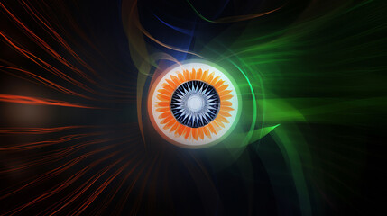 Abstract tricolor wave design.