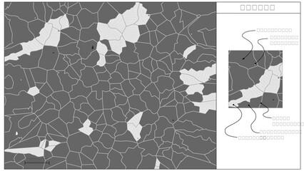 An illustration showing an optical image of carbon steel microstructure with grain boundaries, ferrite, and pearlite structures