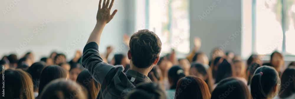 Poster Enhanced audience engagement by prompting interaction through the use of hand raising, resulting in increased participation. This technique fosters a lively educational environment