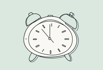  Wake Up with Style: Minimalist Alarm Clock Vector Graphic