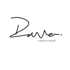 Dave name signature logo vector design