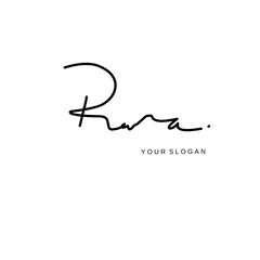 Rara name signature logo vector design