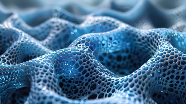 Illustration of surfaces coated with nano-materials that respond to environmental changes, demonstrating adaptive and responsive functionalities.